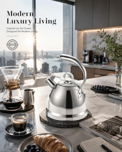 Modern food-grade steel whistling tea kettle — photo 5