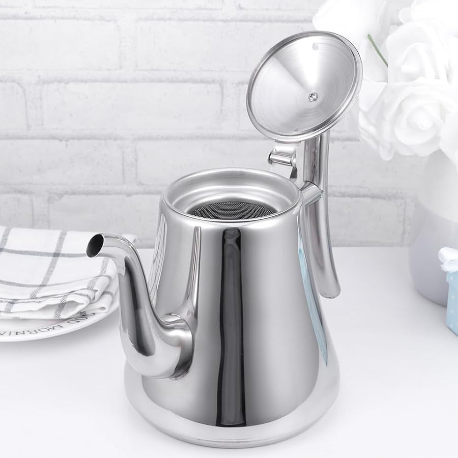 Stainless steel large teapot strainer for home — photo 4