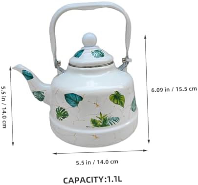 Vintage enamel small tea serving kettle — photo 3