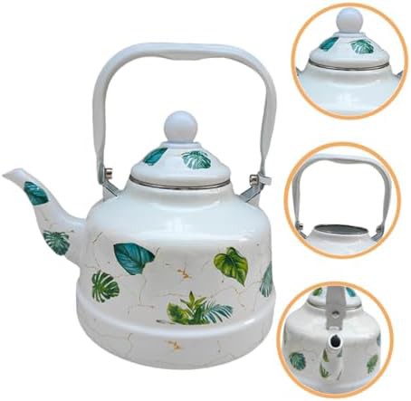 Vintage enamel small tea serving kettle — photo 4
