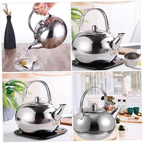 Stainless steel tea kettle with filter — photo 5
