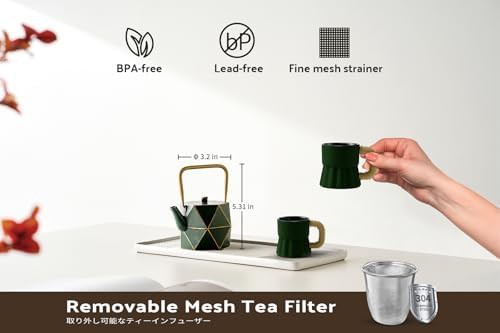 Mini Japanese Cast Iron Diamond Teapot — photo 3