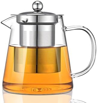 Glass teapot with removable tea infuser