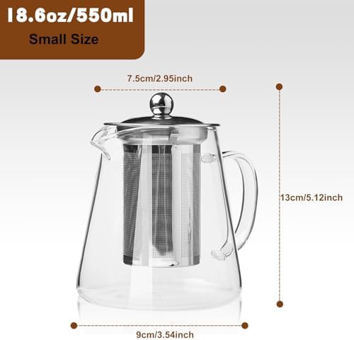Glass teapot with removable tea infuser — photo 3