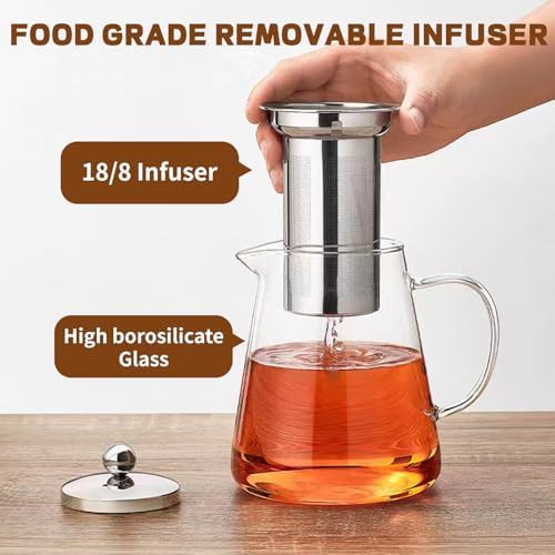 Glass teapot with removable tea infuser — photo 5
