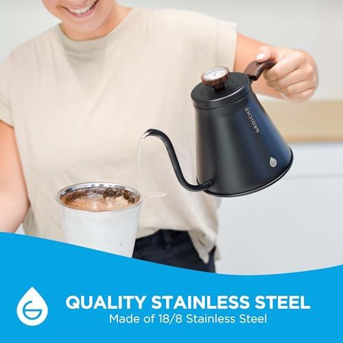 Marrakesh black gooseneck thermometer kettle — photo 4