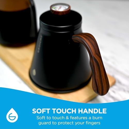 Marrakesh black gooseneck thermometer kettle — photo 5