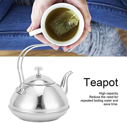 Red Stainless Steel Induction Kettle with Infuser — photo 4