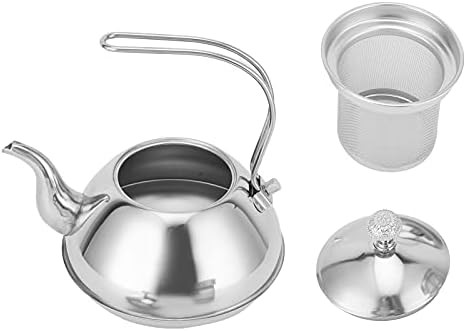 Red Stainless Steel Induction Kettle with Infuser — photo 5