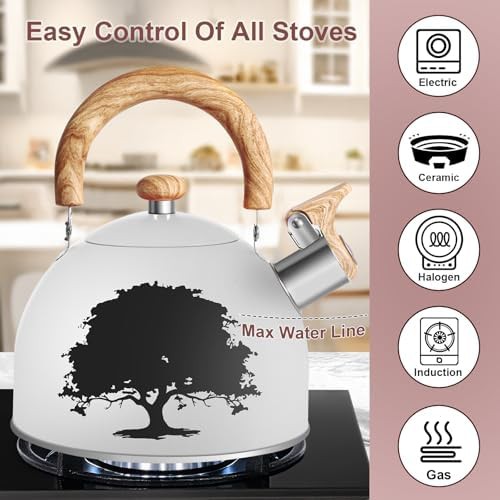 Stainless Whistling Teapot with Protective Trivet — photo 4