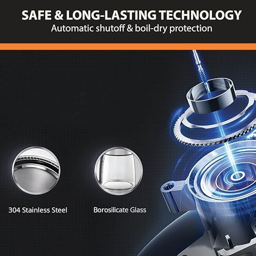 Grey glass electric tea kettle 1.7 l — photo 3