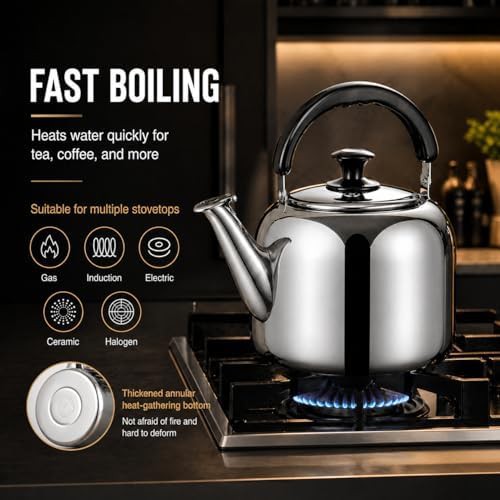 Food grade 316 stainless whistling kettle — photo 5
