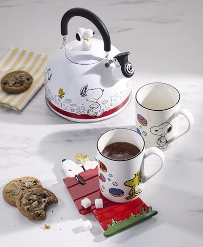 Chef Snoopy enamelware large tea kettle — photo 5