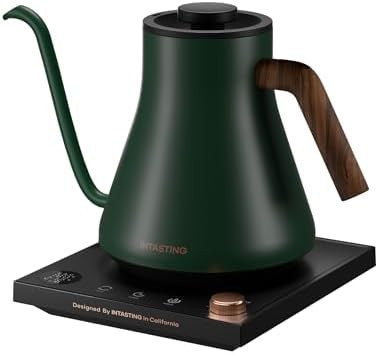 Hunter green gooseneck electric kettle