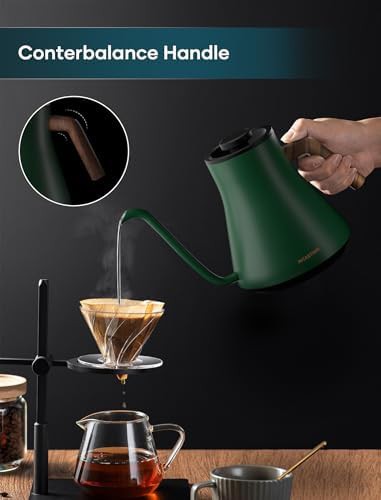 Hunter green gooseneck electric kettle — photo 4