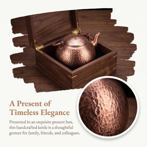 Handmade hammered copper stovetop kettle — photo 4