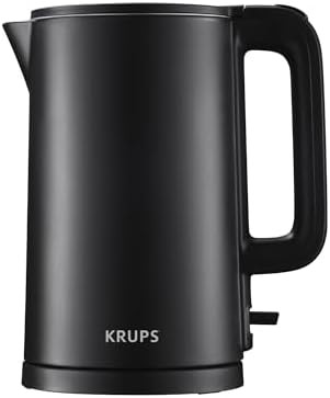 Stainless steel electric kettle with cool touch interior