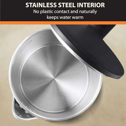Stainless steel electric kettle with cool touch interior — photo 5