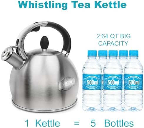 Baerfo Vintage Brushed Stainless Tea Kettle Silver — photo 5