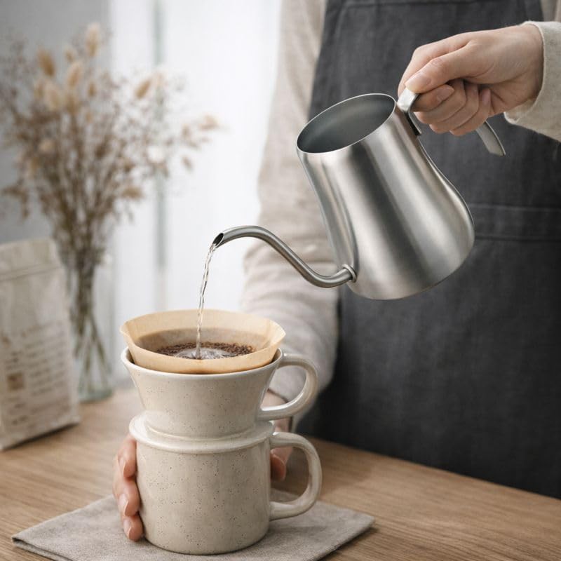 Small Japanese stainless gooseneck kettle — photo 5