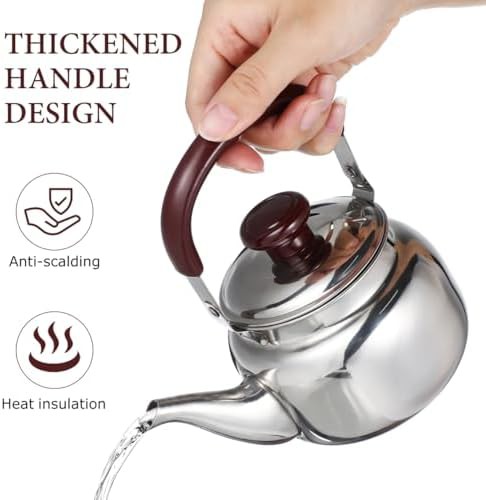 Portable mini stainless whistling camping kettle — photo 3