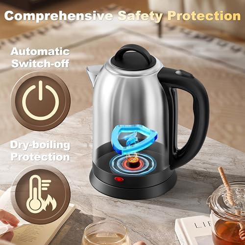 Large stainless steel electric kettle — photo 3