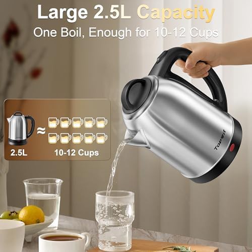 Large stainless steel electric kettle — photo 4