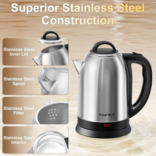 Large stainless steel electric kettle — photo 5