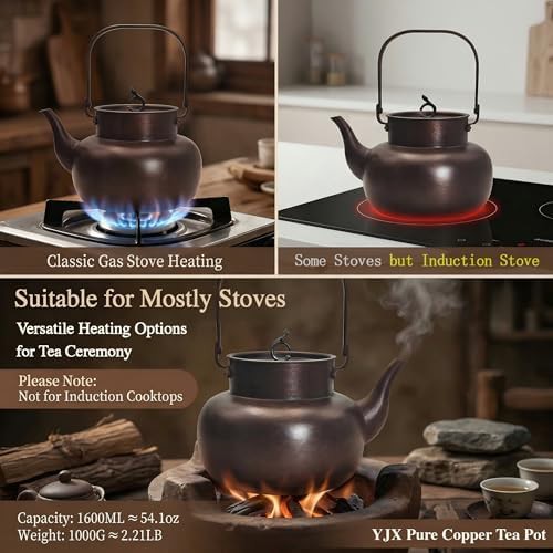 Vintage copper stovetop tea kettle — photo 5