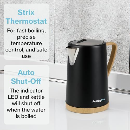 Black wide mouth electric kettle — photo 4