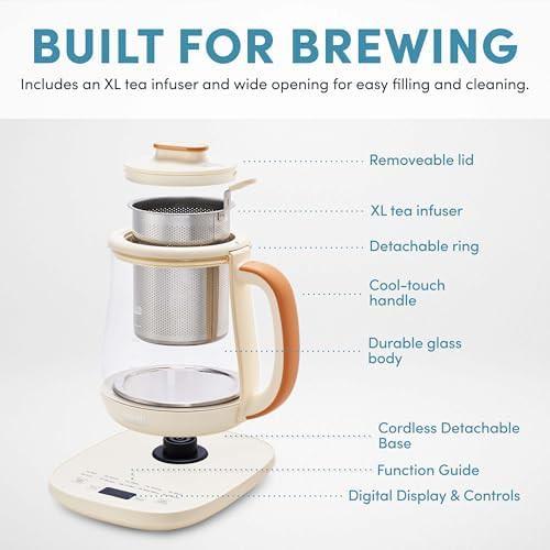 Professional glass electric kettle with presets — photo 4