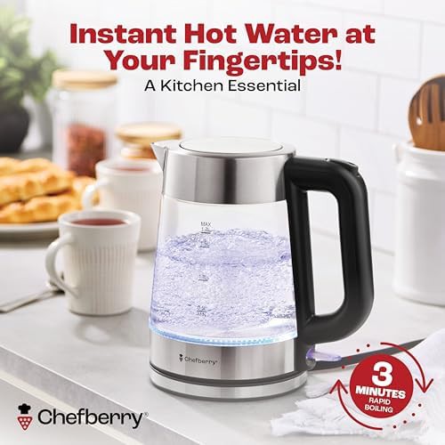 Black glass electric water boiler 1.7L — photo 4
