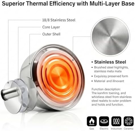Brushed stainless steel large whistling kettle — photo 4