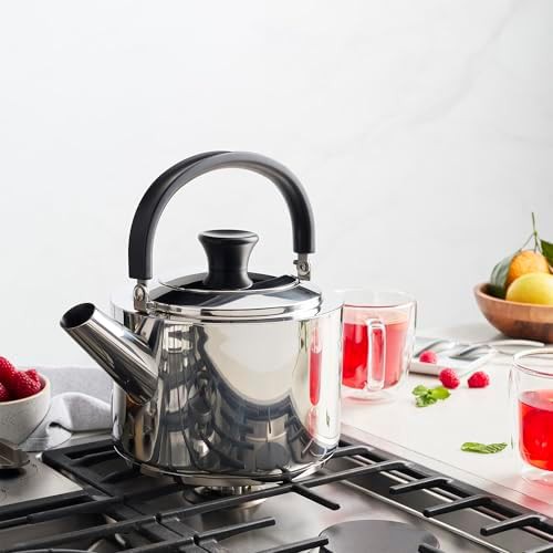 Stainless steel kettle with folding handle — photo 4