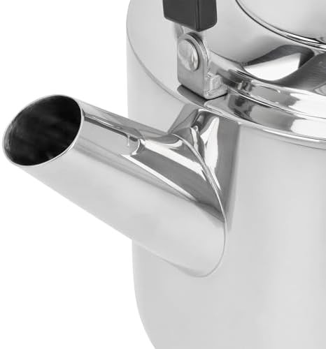 Stainless steel kettle with folding handle — photo 5