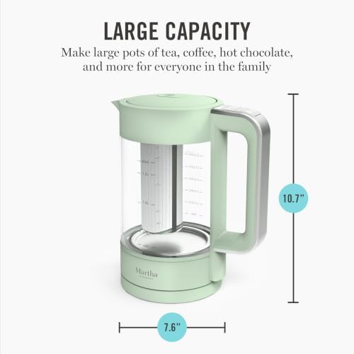 Glass electric kettle with tea infuser — photo 3