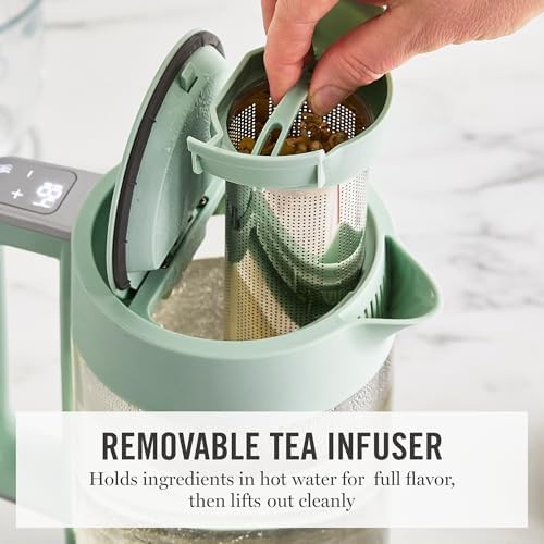 Glass electric kettle with tea infuser — photo 4