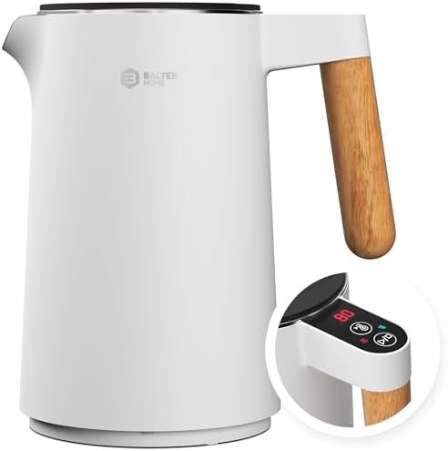 White double wall electric tea kettle