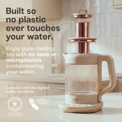Viante Nina Electric Tea Kettle with Infuser Beige — photo 3
