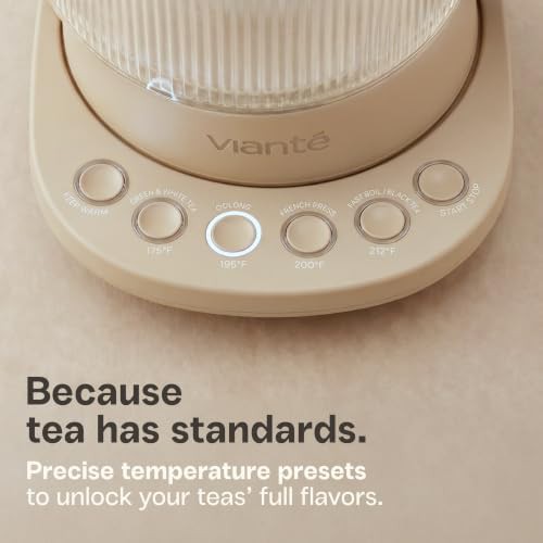 Viante Nina Electric Tea Kettle with Infuser Beige — photo 4