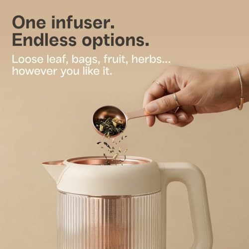 Viante Nina Electric Tea Kettle with Infuser Beige — photo 5