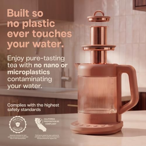 Viante Nina Electric Tea Kettle with Infuser Terracotta — photo 3