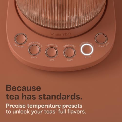Viante Nina Electric Tea Kettle with Infuser Terracotta — photo 4