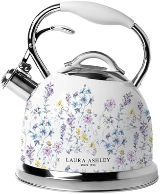 Wild meadow pattern whistling tea kettle