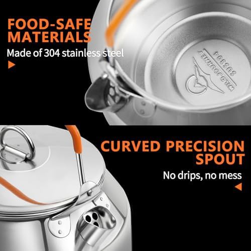 Stainless steel camping tea pot 1.4L — photo 5