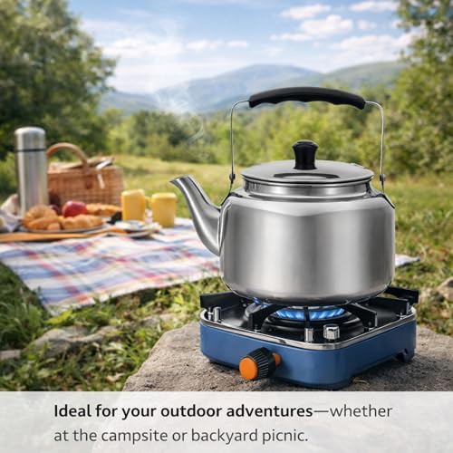 Polished stainless steel stovetop water boiler — photo 4