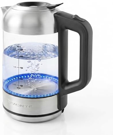 Silver glass electric water boiler