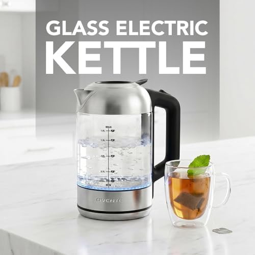 Silver glass electric water boiler — photo 4