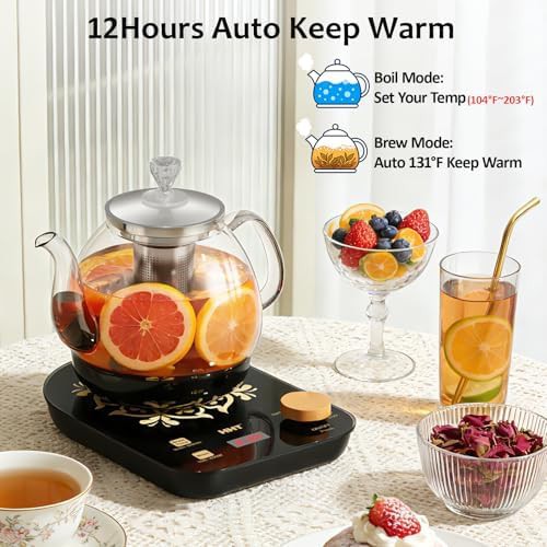 Electric glass tea maker with removable infuser — photo 5