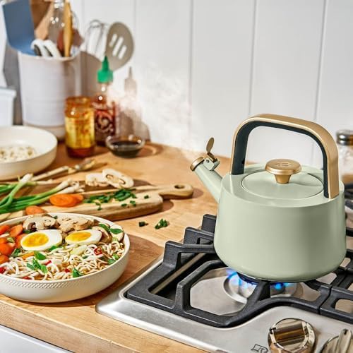 Generic sage green ceramic coated kettle — photo 5